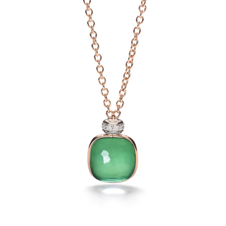 Pomellato Nudo collier met hanger roodgoud met diamant - PCC2022 O6WHR BPAAV - #1 Pomellato Nudo collier met hanger roodgoud met diamant - PCC2022 O6WHR BPAAV - #1