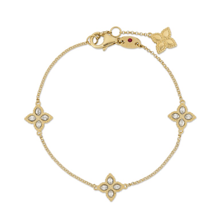 Roberto Coin Princess Flower armband geel/wit goud met diamant - ADR777BR1093 - #1 Roberto Coin Princess Flower armband geel/wit goud met diamant - ADR777BR1093 - #1
