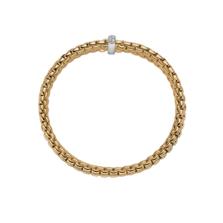 Fope Eka Maori flexibele armband geel/wit goud met diamant - 75601BX_BB_G_XBX_00L - #3 Fope Eka Maori flexibele armband geel/wit goud met diamant - 75601BX_BB_G_XBX_00L - #3