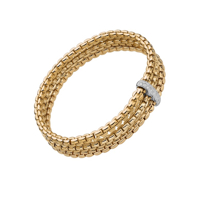 Fope Eka Maori flexibele armband geel/wit goud met diamant - 75601BX_BB_G_XBX_00M - #2 Fope Eka Maori flexibele armband geel/wit goud met diamant - 75601BX_BB_G_XBX_00M - #2
