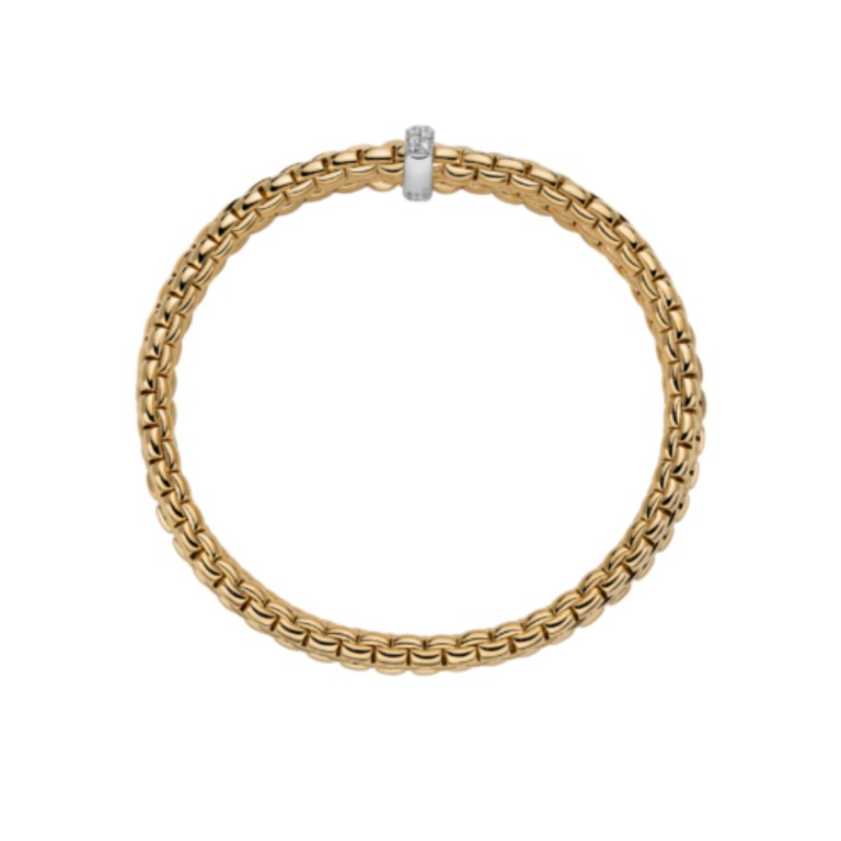 Fope Eka Maori flexibele armband geel/wit goud met diamant - 75601BX_BB_G_XBX_00M - #3 Fope Eka Maori flexibele armband geel/wit goud met diamant - 75601BX_BB_G_XBX_00M - #3