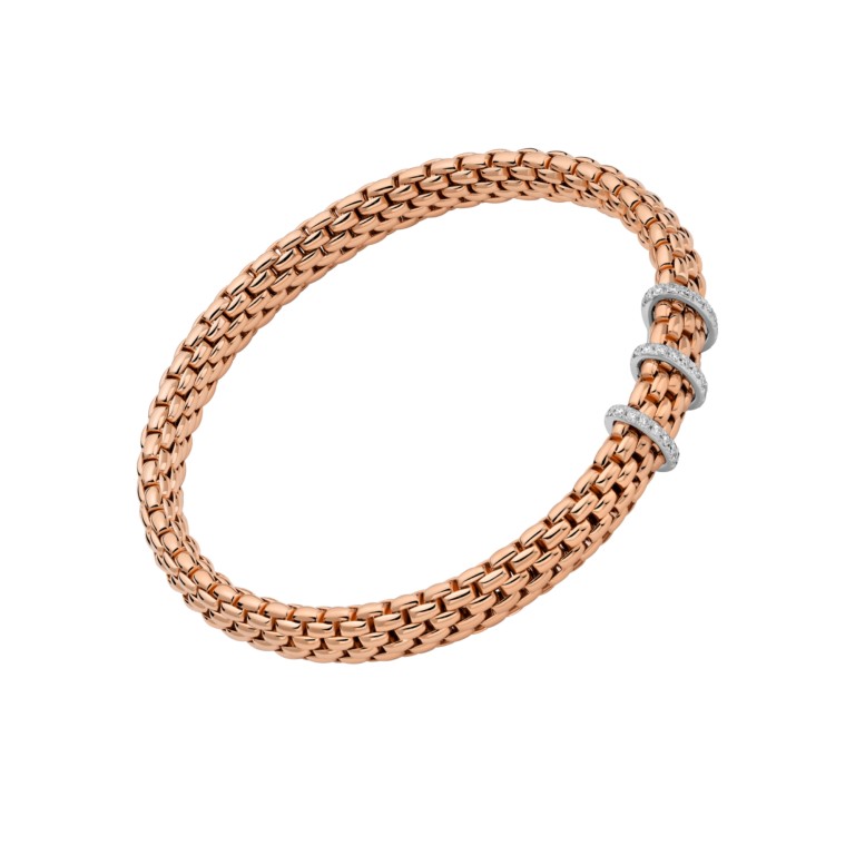 Fope Vendome flexibele armband rosé/wit goud met diamant - 59202BX_PB_R_XBX_00M - #2 Fope Vendome flexibele armband rosé/wit goud met diamant - 59202BX_PB_R_XBX_00M - #2