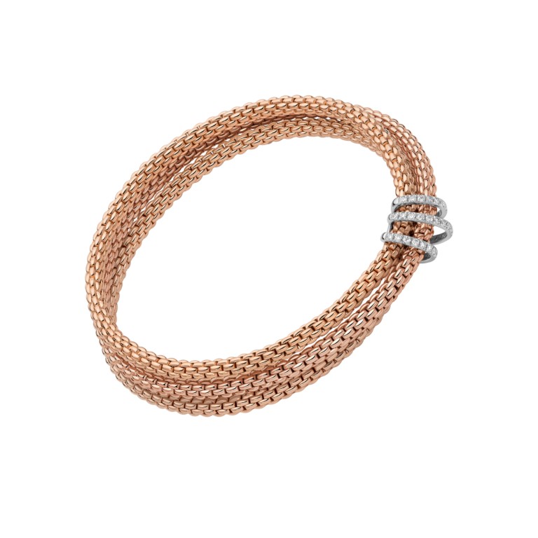 Fope Prima Aura flexibele armband rosé/wit goud met diamant - 75108BX_PB_R_XBX_00M - #2 Fope Prima Aura flexibele armband rosé/wit goud met diamant - 75108BX_PB_R_XBX_00M - #2