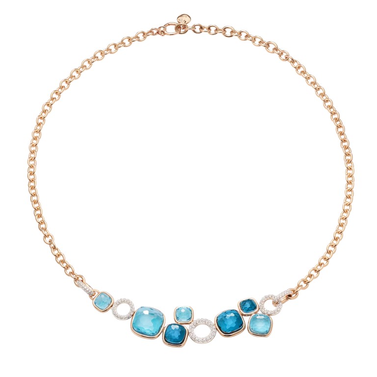 Pomellato Nudo collier roodgoud met diamant - PCC6021 O6WHR BTYTL - #3 Pomellato Nudo collier roodgoud met diamant - PCC6021 O6WHR BTYTL - #3