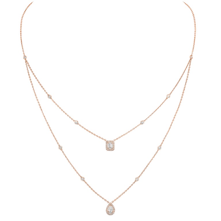 Messika My twin collier met hanger roodgoud met diamant - 6506-PG - #2 Messika My twin collier met hanger roodgoud met diamant - 6506-PG - #2