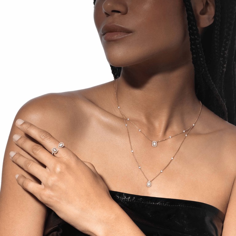 Messika My twin collier met hanger roodgoud met diamant - 6506-PG - #3 Messika My twin collier met hanger roodgoud met diamant - 6506-PG - #3