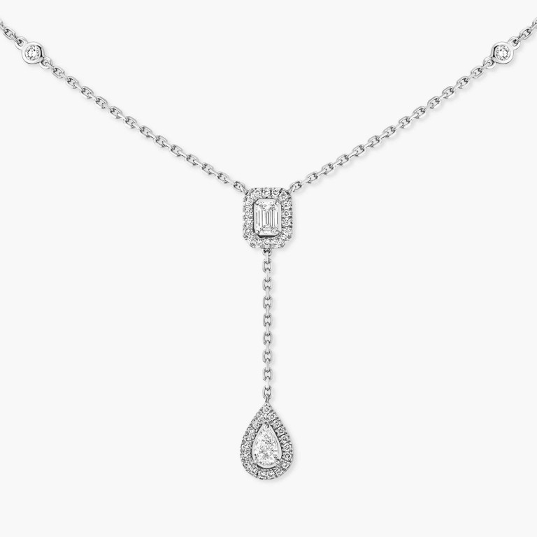 Messika My twin collier met hanger witgoud met diamant - 6693-WG - #2 Messika My twin collier met hanger witgoud met diamant - 6693-WG - #2