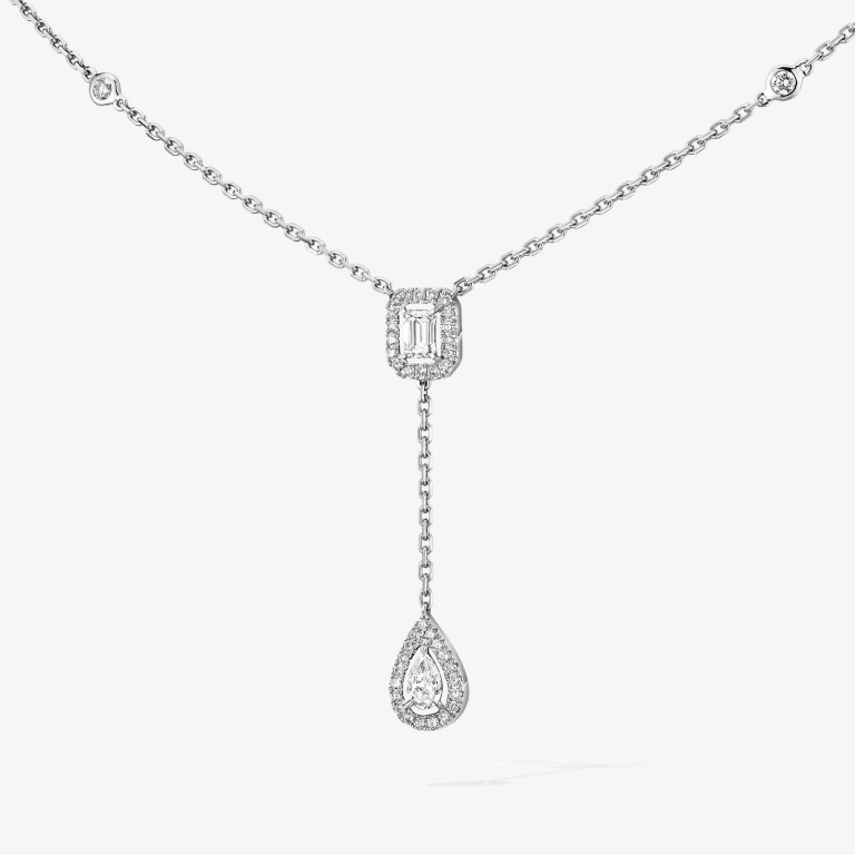 Messika My twin collier met hanger witgoud met diamant - 6693-WG - #3 Messika My twin collier met hanger witgoud met diamant - 6693-WG - #3