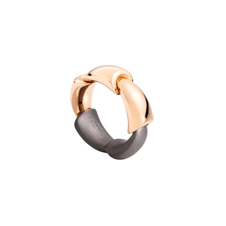 Vhernier calla ring titanium/goud - T01652A0103540 - #1 Vhernier calla ring titanium/goud - T01652A0103540 - #1