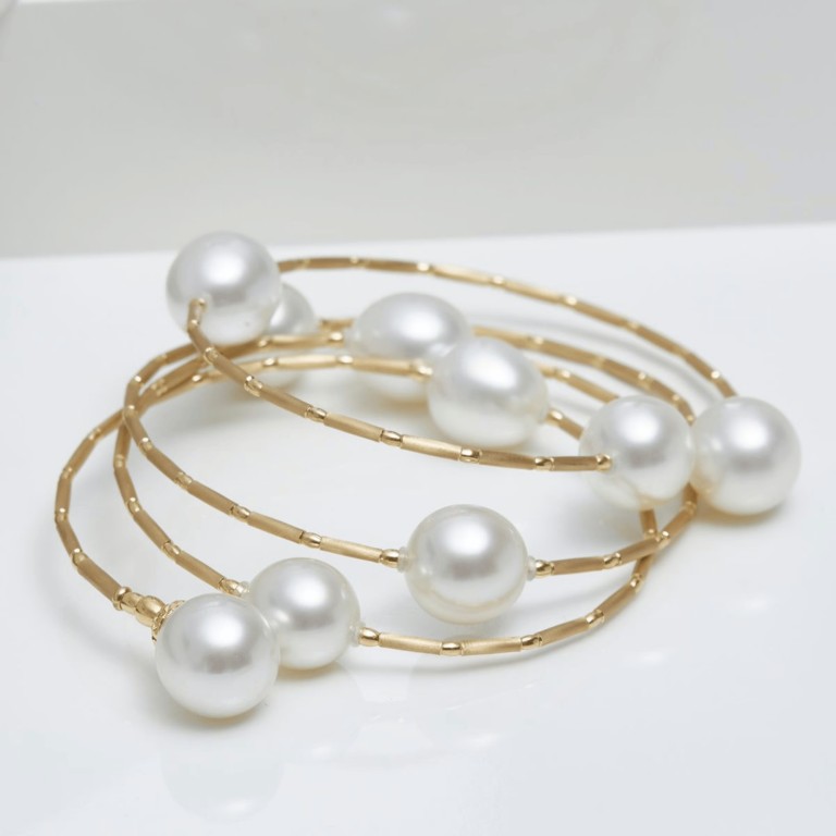 Yana Nesper WRAP me parel armband geelgoud met Parel - WR4 - #3 Yana Nesper WRAP me parel armband geelgoud met Parel - WR4 - #3