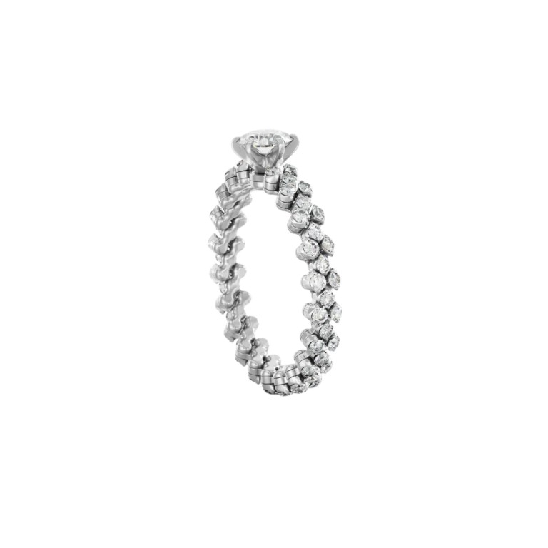 Serafino Consoli Unico flexibele ring witgoud met diamant - RMSSLWD1003F2WGWD GIA - #2 Serafino Consoli Unico flexibele ring witgoud met diamant - RMSSLWD1003F2WGWD GIA - #2