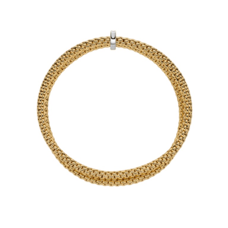 Fope Prima Twins flexibele armband geel/wit goud met diamant - 74008BX_BB_G_XBX_00M - #4 Fope Prima Twins flexibele armband geel/wit goud met diamant - 74008BX_BB_G_XBX_00M - #4