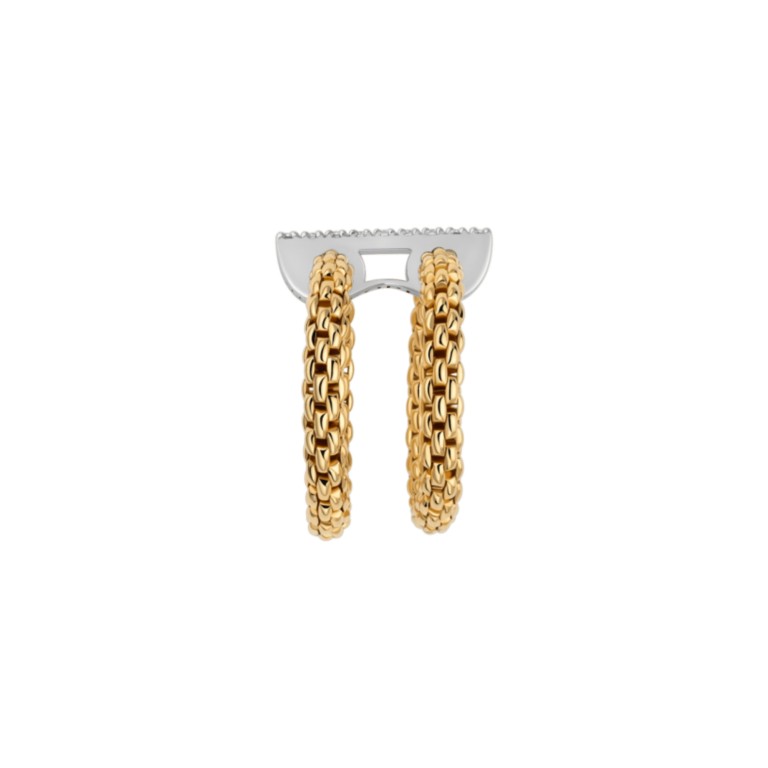 Fope Prima Twins flexibele ring geel/wit goud met diamant - 74008AX_BB_G_XBX_00M - #4 Fope Prima Twins flexibele ring geel/wit goud met diamant - 74008AX_BB_G_XBX_00M - #4