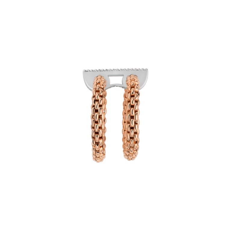 Fope Prima Twins flexibele ring rosé/wit goud met diamant - 74008AX_BB_R_XBX_00M - #4 Fope Prima Twins flexibele ring rosé/wit goud met diamant - 74008AX_BB_R_XBX_00M - #4