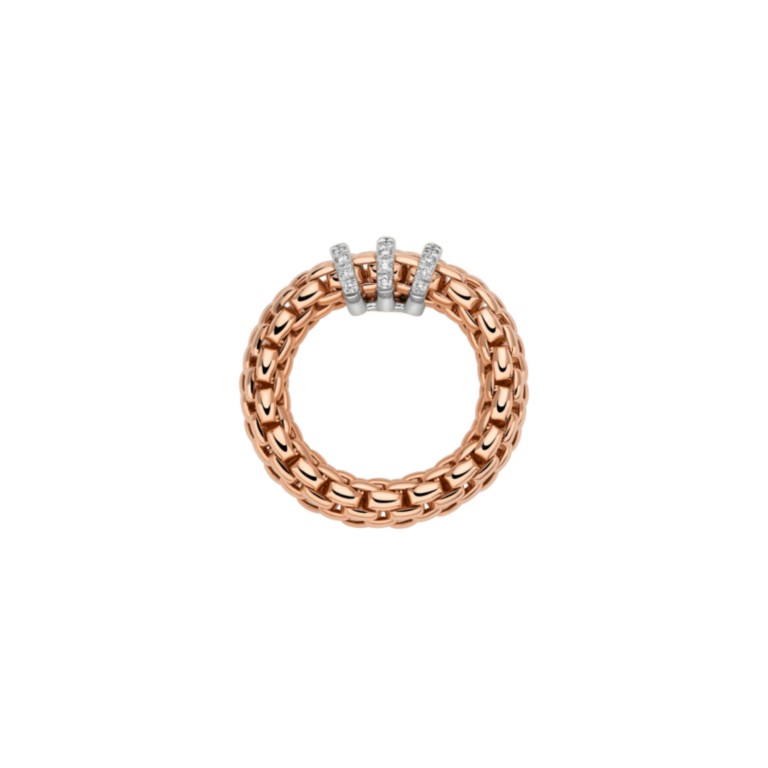 Fope Vendome Bridge flexibele ring roodgoud met diamant - 59202AX_PB_R_XBX_00M - #3 Fope Vendome Bridge flexibele ring roodgoud met diamant - 59202AX_PB_R_XBX_00M - #3