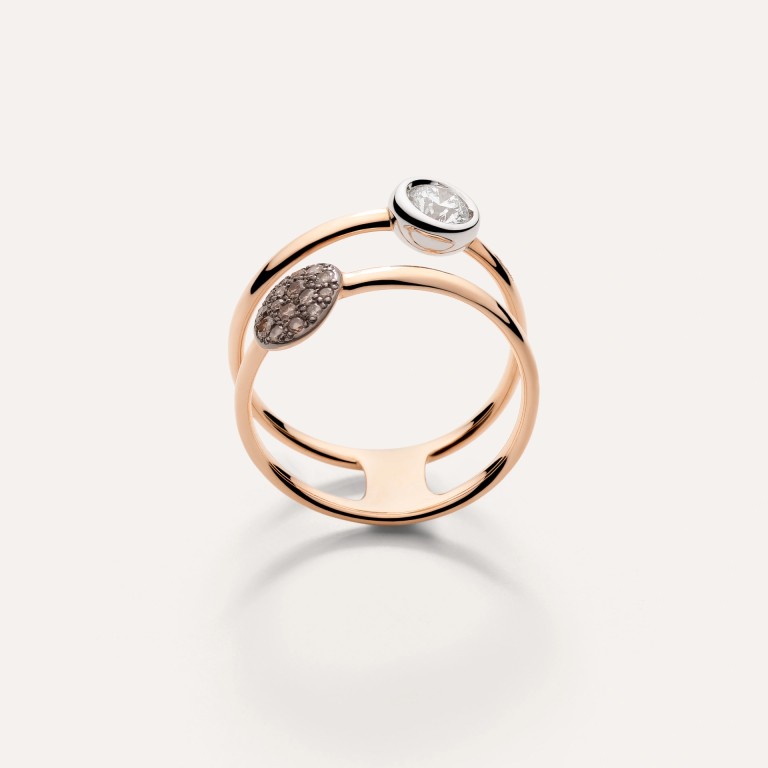 Pomellato Sabbia ring roodgoud met diamant - PAC3051 O6BWR DB0BR - #2 Pomellato Sabbia ring roodgoud met diamant - PAC3051 O6BWR DB0BR - #2