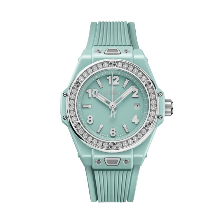 Hublot Big Bang One Click Mint Green Ceramic Diamonds 33mm - 485.GS.5271.RX.1204 - #1 Hublot Big Bang One Click Mint Green Ceramic Diamonds 33mm - 485.GS.5271.RX.1204 - #1