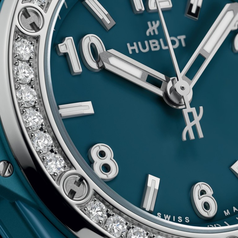 Hublot Big Bang One Click Petrol Blue Ceramic Diamonds 33mm - 485.ES.5171.RX.1204 - #2 Hublot Big Bang One Click Petrol Blue Ceramic Diamonds 33mm - 485.ES.5171.RX.1204 - #2