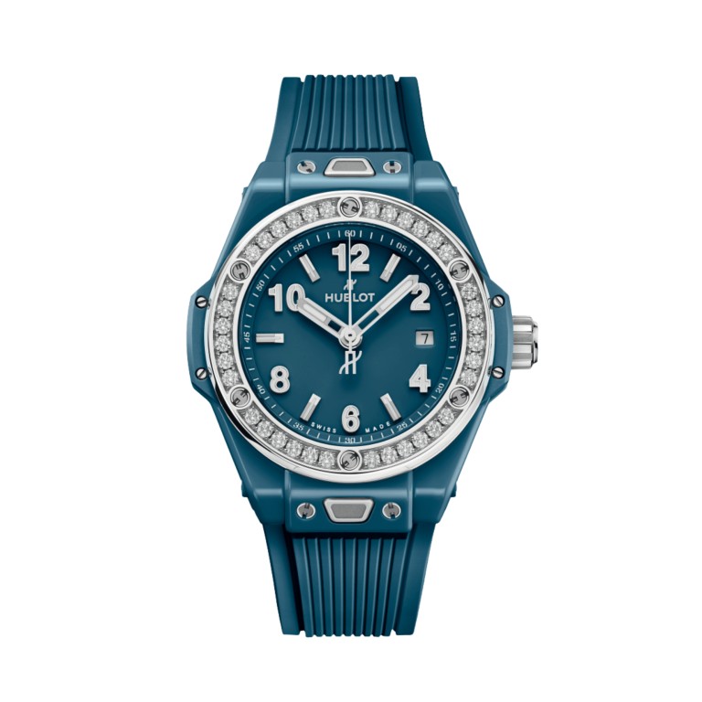 Hublot Big Bang One Click Petrol Blue Ceramic Diamonds 33mm - 485.ES.5171.RX.1204 - #1 Hublot Big Bang One Click Petrol Blue Ceramic Diamonds 33mm - 485.ES.5171.RX.1204 - #1