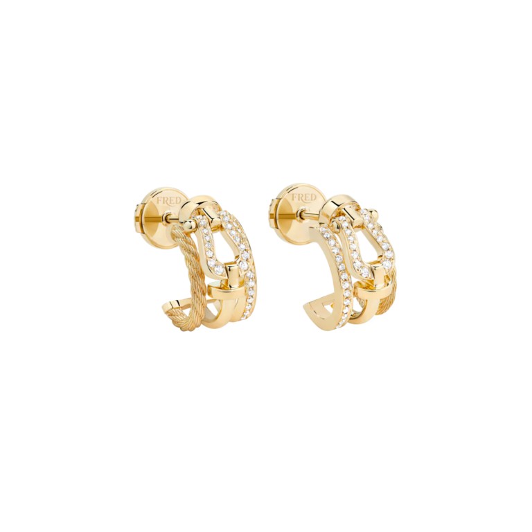 Fred Force 10 Rise oorknoppen geelgoud met diamant - 8B2006-000 - #1 Fred Force 10 Rise oorknoppen geelgoud met diamant - 8B2006-000 - #1