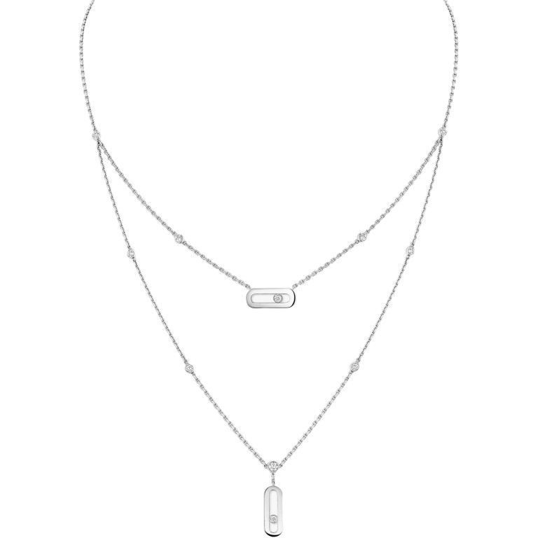 Messika Move Uno collier witgoud met diamant - 8852-WG - #1 Messika Move Uno collier witgoud met diamant - 8852-WG - #1