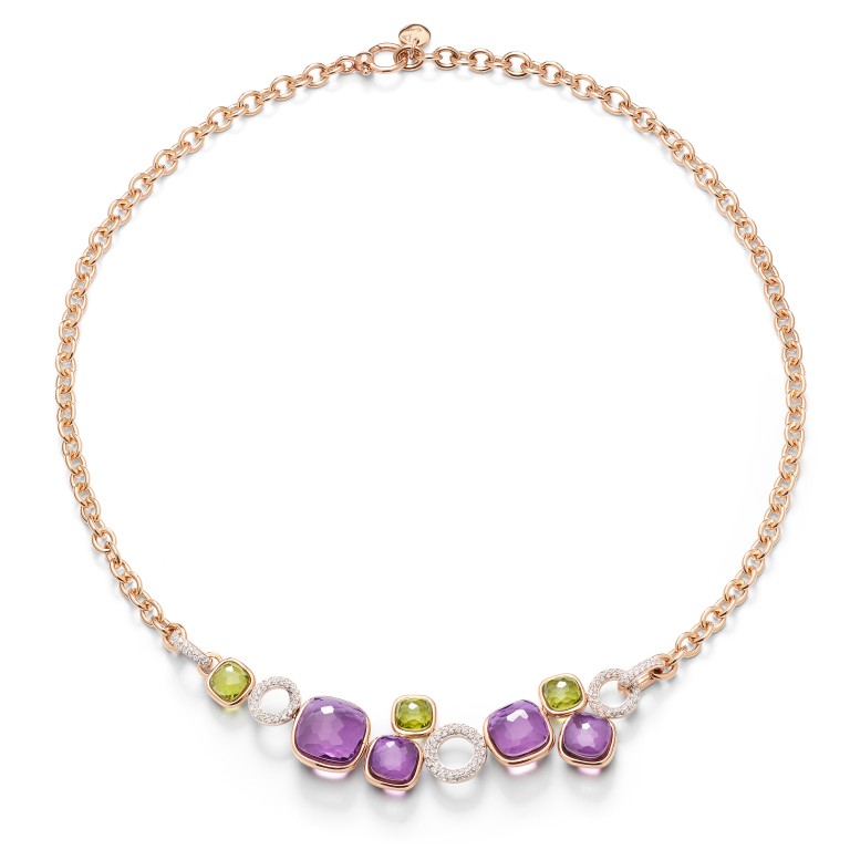 Pomellato Nudo Diamonds collier roodgoud met diamant - PCC6021 O6WHR BPEIY - #2 Pomellato Nudo Diamonds collier roodgoud met diamant - PCC6021 O6WHR BPEIY - #2