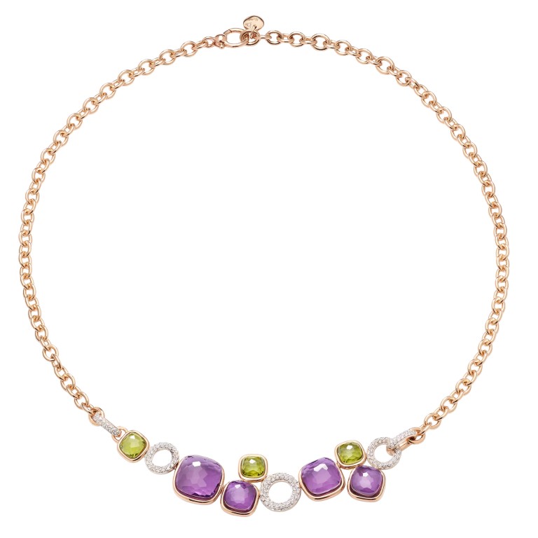 Pomellato Nudo Diamonds collier roodgoud met diamant - PCC6021 O6WHR BPEIY - #2 Pomellato Nudo Diamonds collier roodgoud met diamant - PCC6021 O6WHR BPEIY - #2