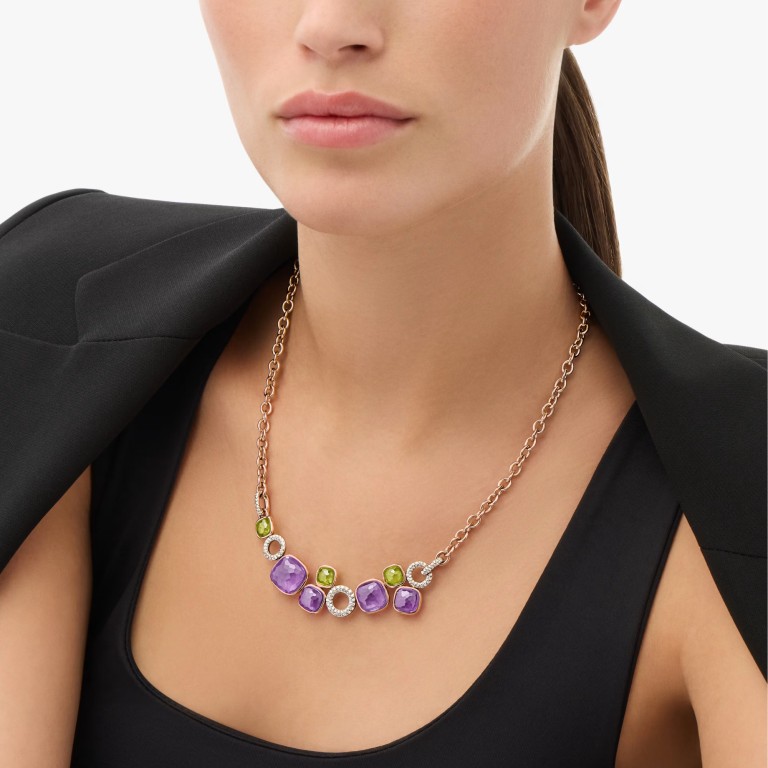 Pomellato Nudo Diamonds collier roodgoud met diamant - PCC6021 O6WHR BPEIY - #4 Pomellato Nudo Diamonds collier roodgoud met diamant - PCC6021 O6WHR BPEIY - #4