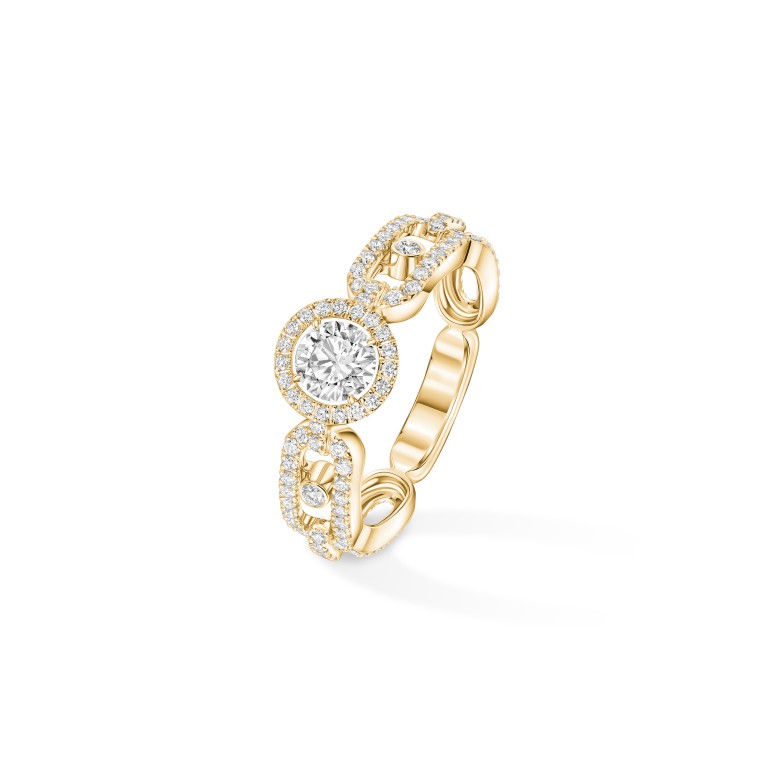 Messika Move Link Solitaire ring geelgoud met diamant - 13747-YG GIA - #1 Messika Move Link Solitaire ring geelgoud met diamant - 13747-YG GIA - #1
