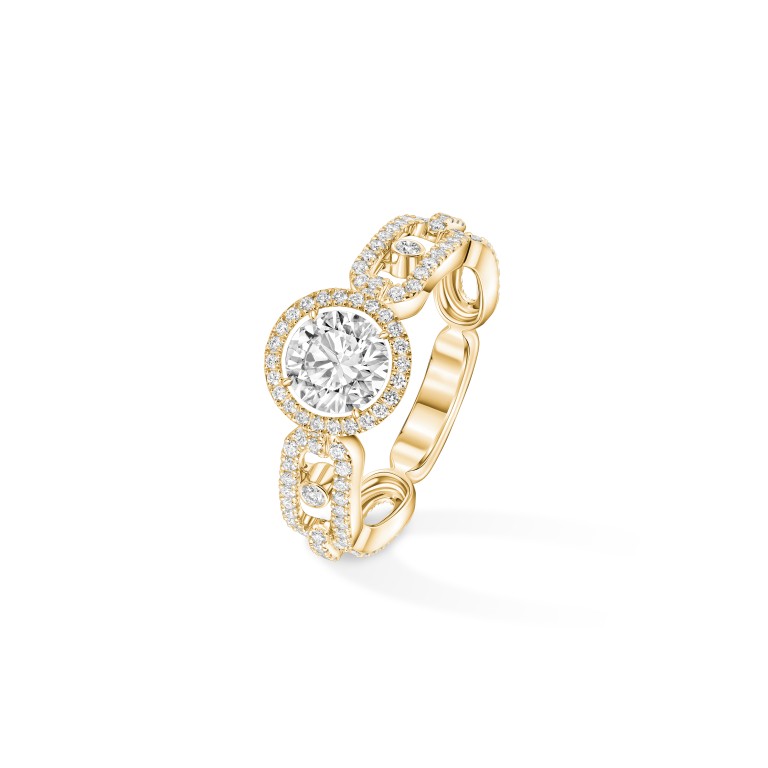 Messika Move Link Solitaire ring geelgoud met diamant - 13749-YG GIA - #1 Messika Move Link Solitaire ring geelgoud met diamant - 13749-YG GIA - #1