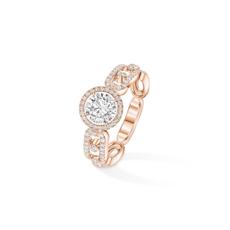 Messika Move Link Solitaire ring roodgoud met diamant - 13749-PG GIA - #1 Messika Move Link Solitaire ring roodgoud met diamant - 13749-PG GIA - #1
