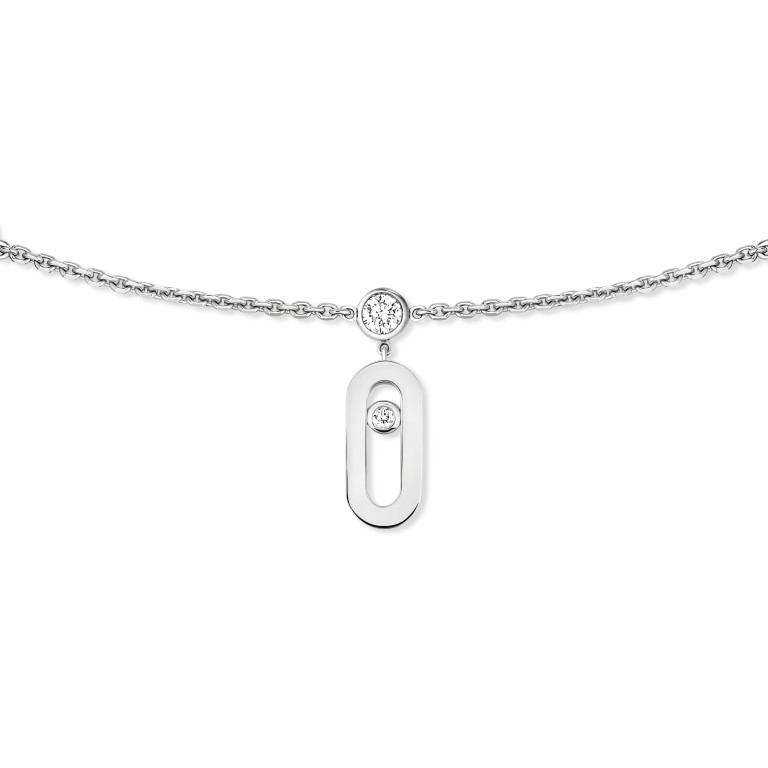 Messika Move Uno collier met hanger witgoud met diamant - 14588-WG - #2 Messika Move Uno collier met hanger witgoud met diamant - 14588-WG - #2