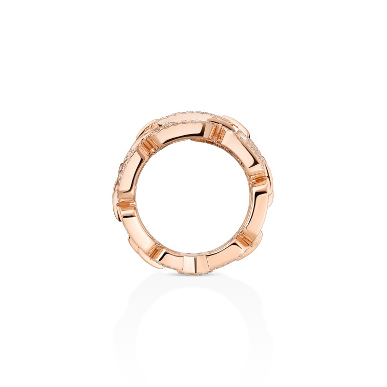 Messika Move Link ring roodgoud met diamant - 14861-PG - #4 Messika Move Link ring roodgoud met diamant - 14861-PG - #4