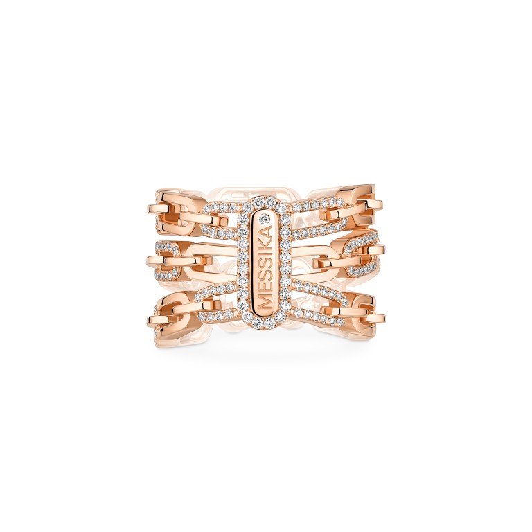 Messika Move Link ring roodgoud met diamant - 14861-PG - #2 Messika Move Link ring roodgoud met diamant - 14861-PG - #2