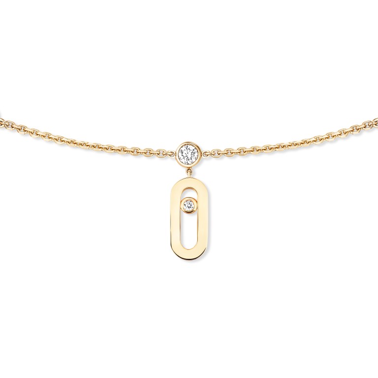 Messika Move Uno collier met hanger geelgoud met diamant - 14588-YG - #2 Messika Move Uno collier met hanger geelgoud met diamant - 14588-YG - #2