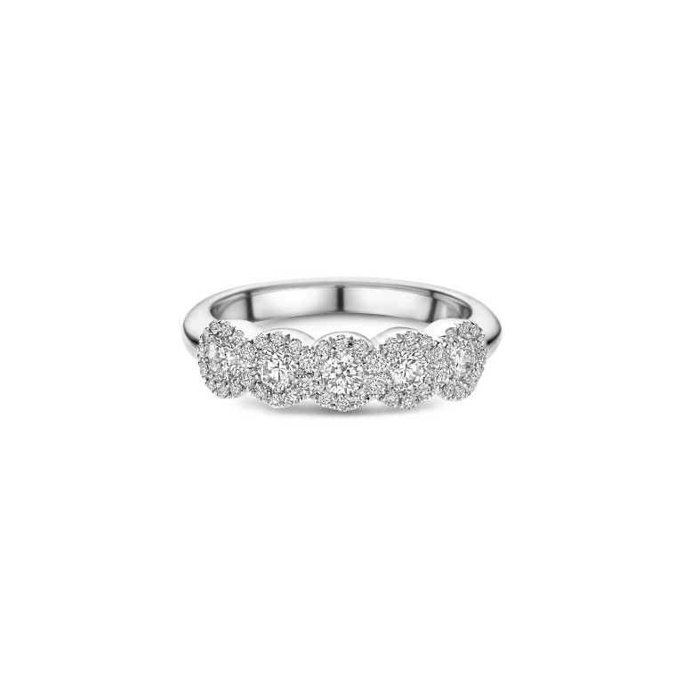 witgoud entourage ring met diamant Schaap en Citroen Diamonds - #3 witgoud entourage ring met diamant Schaap en Citroen Diamonds - #3