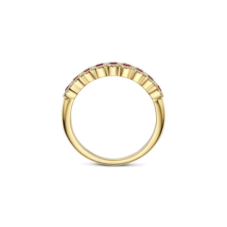 geelgoud entourage ring met diamant Schaap en Citroen Diamonds - #4 geelgoud entourage ring met diamant Schaap en Citroen Diamonds - #4