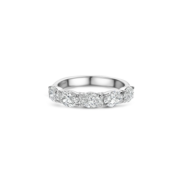 witgoud alliance ring met diamant Schaap en Citroen Diamonds - #3 witgoud alliance ring met diamant Schaap en Citroen Diamonds - #3