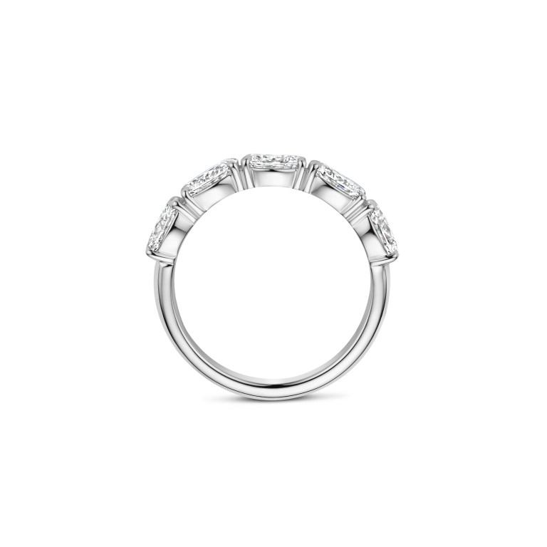 witgoud alliance ring met diamant Schaap en Citroen Diamonds - #4 witgoud alliance ring met diamant Schaap en Citroen Diamonds - #4