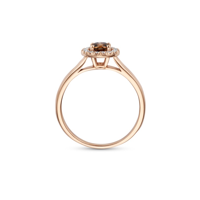 roodgoud entourage ring met diamant Schaap en Citroen Diamonds - #4 roodgoud entourage ring met diamant Schaap en Citroen Diamonds - #4