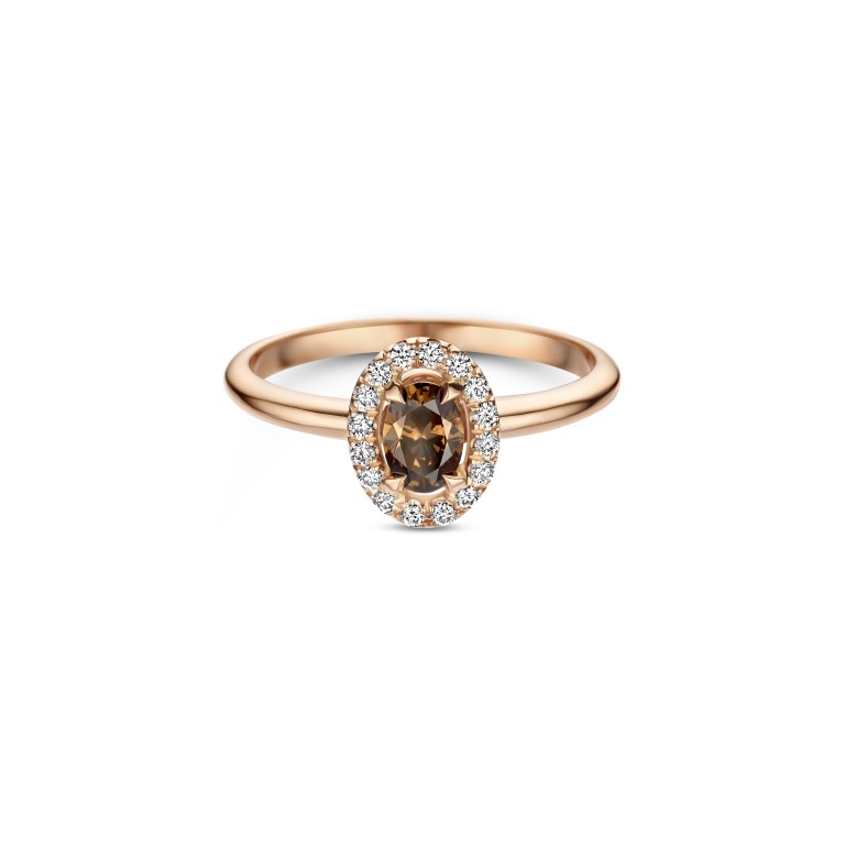 roodgoud entourage ring met diamant Schaap en Citroen Diamonds - #3 roodgoud entourage ring met diamant Schaap en Citroen Diamonds - #3