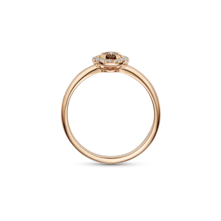 roodgoud entourage ring met diamant Schaap en Citroen Diamonds - #4 roodgoud entourage ring met diamant Schaap en Citroen Diamonds - #4
