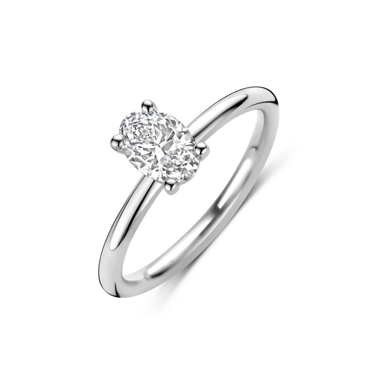 witgoud solitair ring met diamant Schaap en Citroen Diamonds - #1 witgoud solitair ring met diamant Schaap en Citroen Diamonds - #1
