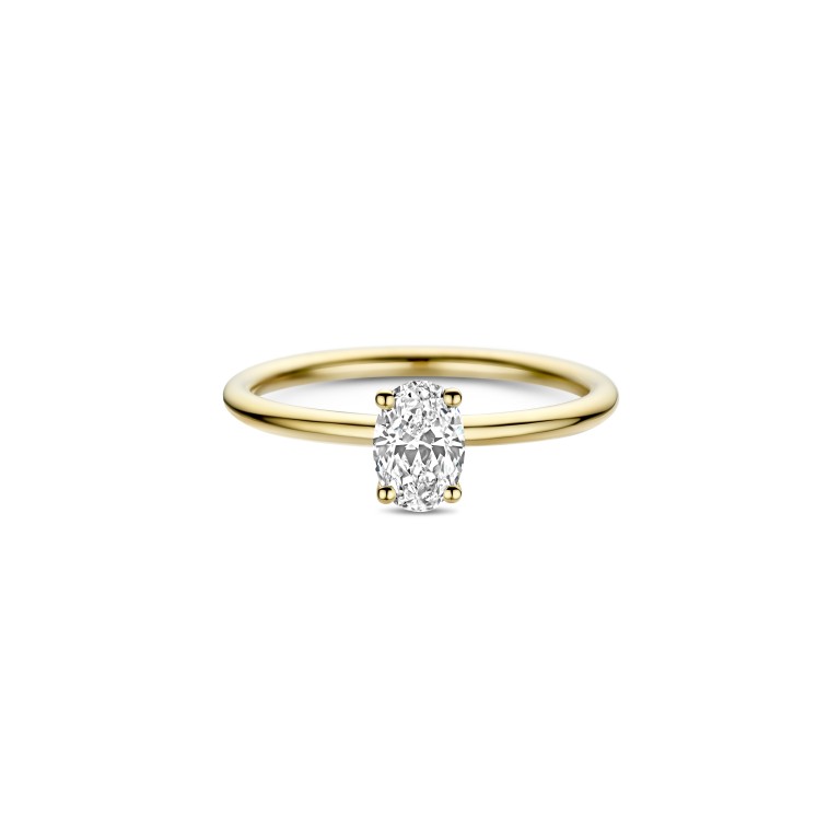 geelgoud solitair ring met diamant Schaap en Citroen Diamonds - #3 geelgoud solitair ring met diamant Schaap en Citroen Diamonds - #3
