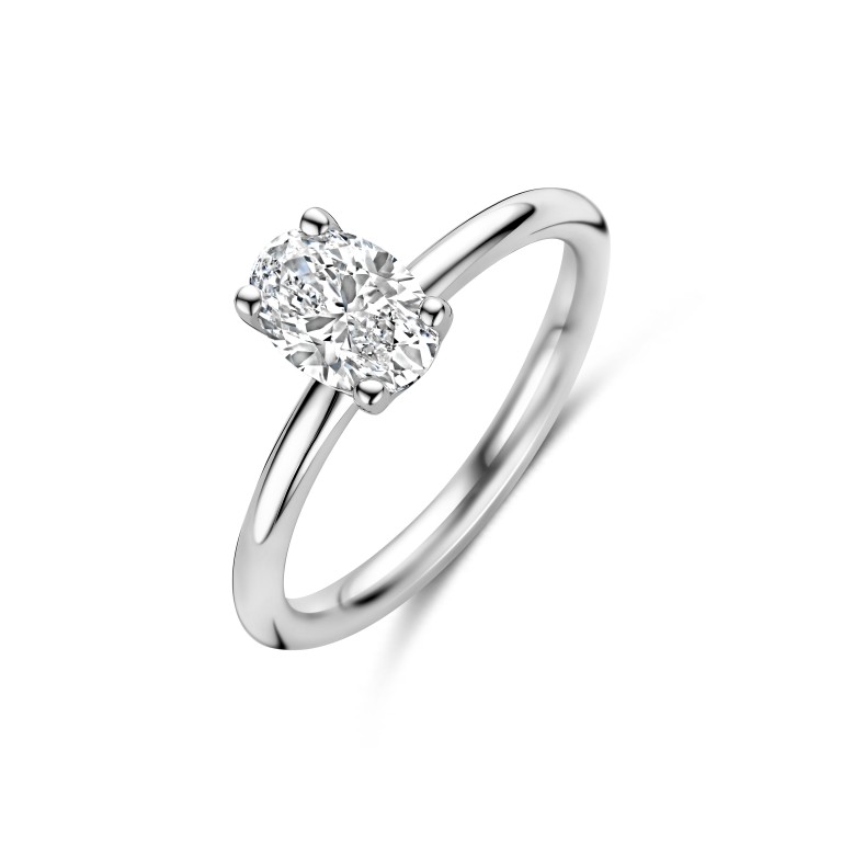 witgoud solitair ring met diamant Schaap en Citroen Diamonds - #1 witgoud solitair ring met diamant Schaap en Citroen Diamonds - #1