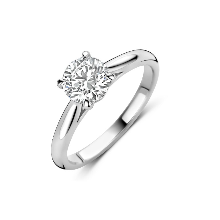 witgoud solitair ring met diamant Schaap en Citroen Diamonds - #1 witgoud solitair ring met diamant Schaap en Citroen Diamonds - #1