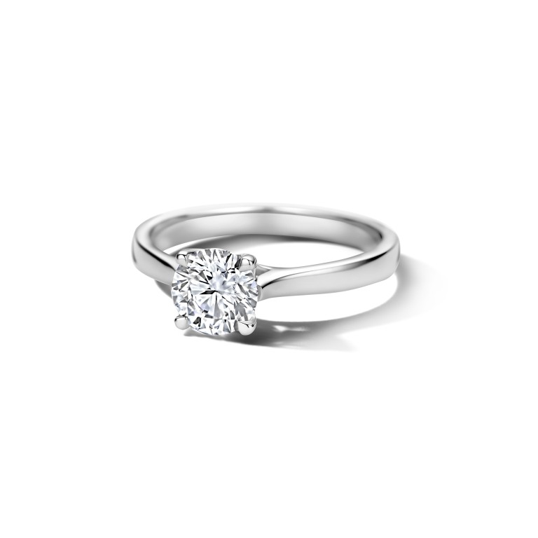 witgoud solitair ring met diamant Schaap en Citroen Diamonds - #5 witgoud solitair ring met diamant Schaap en Citroen Diamonds - #5