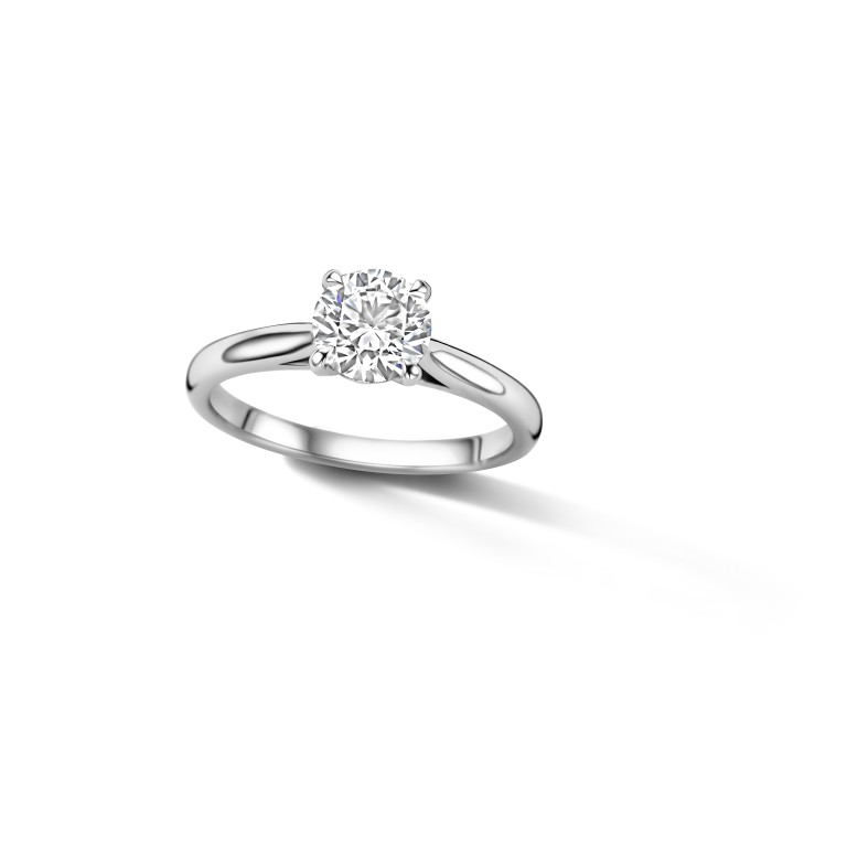 witgoud solitair ring met diamant Schaap en Citroen Diamonds - #5 witgoud solitair ring met diamant Schaap en Citroen Diamonds - #5
