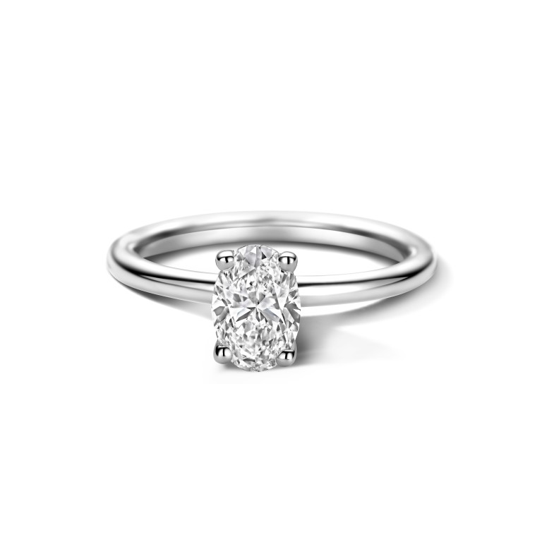 witgoud solitair ring met diamant Schaap en Citroen Diamonds - #5 witgoud solitair ring met diamant Schaap en Citroen Diamonds - #5