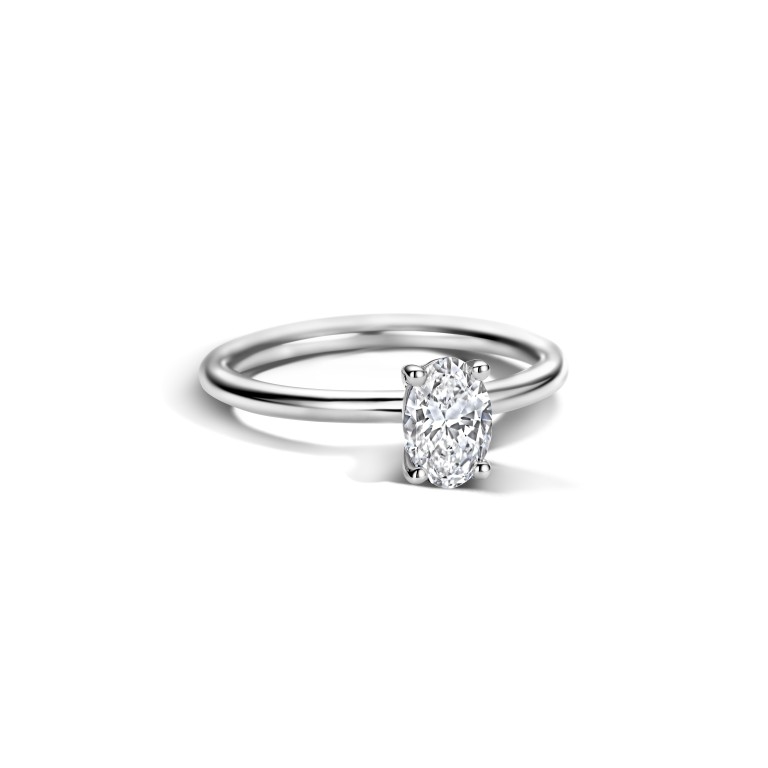 witgoud solitair ring met diamant Schaap en Citroen Diamonds - #5 witgoud solitair ring met diamant Schaap en Citroen Diamonds - #5